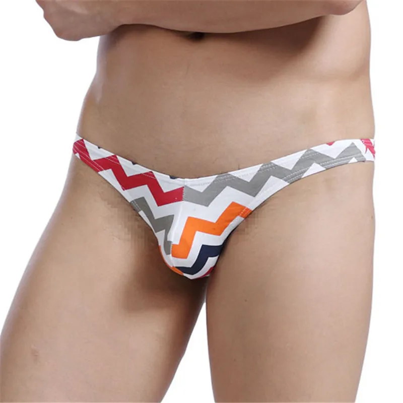 Оригинальные мужские стринги с цветочным принтом хлопковые сексуальные