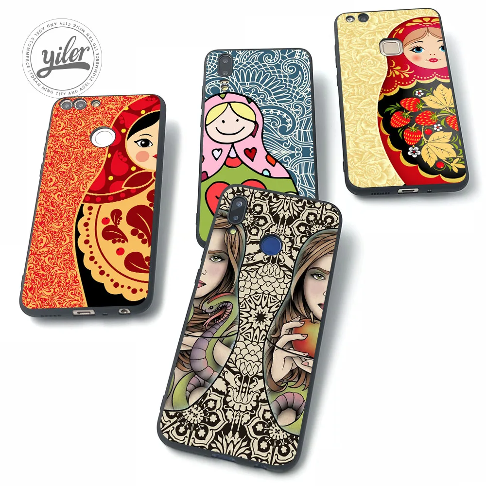 Matryoshka For Huawei P20 lite Case for NOVA 3 3i Cases Pro P30 P9 P10 Plus P Smart 2019 | Мобильные телефоны и