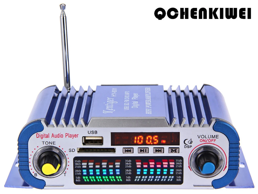 Цифровой усилитель мощности QCHENKIWEI HY601 для мотоцикла авто стерео режим звука