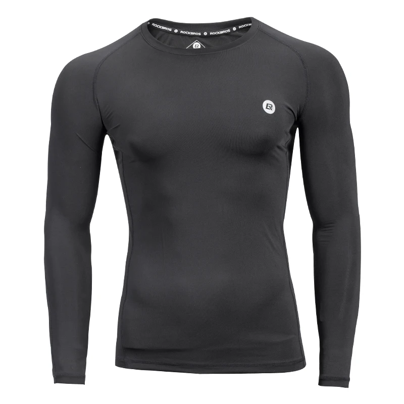 Long-sleeve ROCKBROS наборы для бега, мужские спортивные костюмы, быстросохнущие впитывающие пот спортивный костюм для бега, тренировок, тренажерного зала, фитнеса, тренировочные костюмы, наборы для бега - Цвет: Long-sleeve