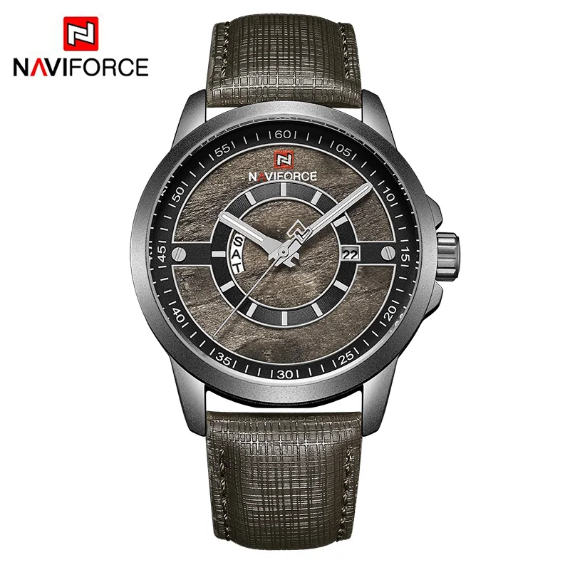 NAVIFORCE Роскошные мужские часы спортивные водонепроницаемые наручные военные