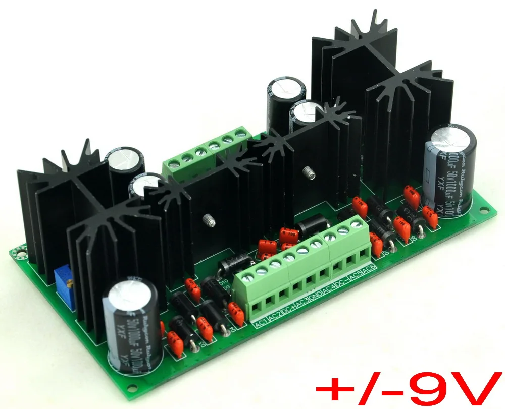 

Ultra-low Noise Adjustable +/-9V DC Voltage Regulator Module, LT1963A LT3015.