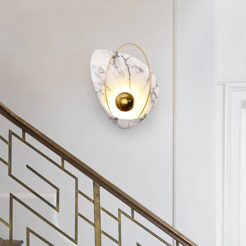 Пост современный дизайнер полностью медные Настенные светильники Смола