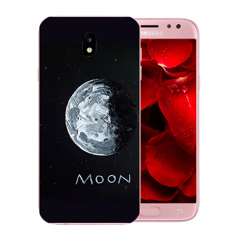 For Samsung Galaxy J5 2017 Phone Case Silicone Space Moon Pattern Gel Cover for Pro J530F Europe Version Protect Shell |