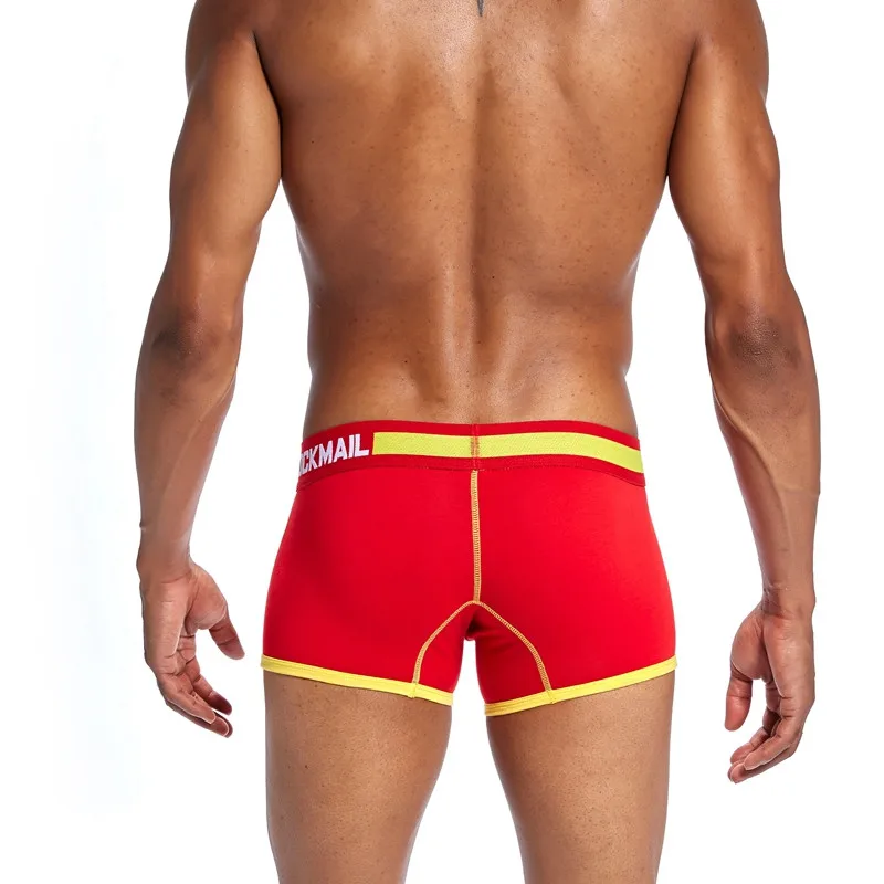 Бренд jockmail, мужское нижнее белье боксеры, сетчатые карманы, мужские хлопковые шорты-боксеры, трусы для тела, сексуальные сетчатые трусы для пениса, сетчатая чашка