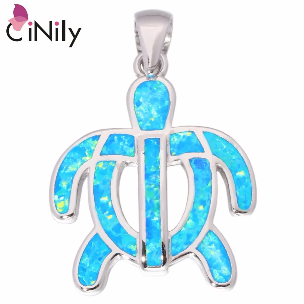 Подвеска CiNily Created белая синяя огненная Опаловая с серебряным покрытием оптовая