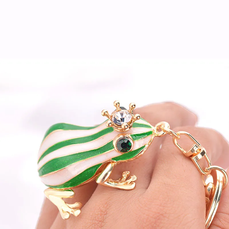 

Cute Frog Pendant Key Chain Rhinestone Tassel Car Keychain Fashion Key Ring Holder Accessories Gift CH3529