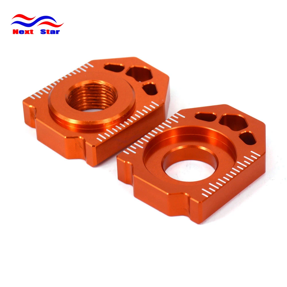 Оранжевый блок регулировки осевой цепи CNC для KTM SX SXF XC XCF EXC EXCF XCW XCFW 125 150 200 250 300 350 400
