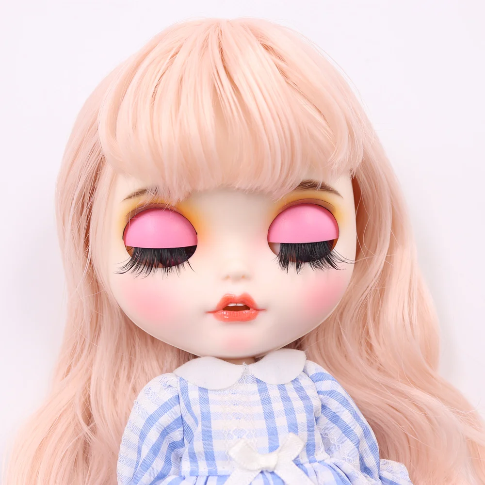 ICY DBS Blyth Doll For Series No.BL2352 Champagne Pink hair Open Mouth with teeth Carved lips Matte face Joint body 1/6 bjd | Игрушки и