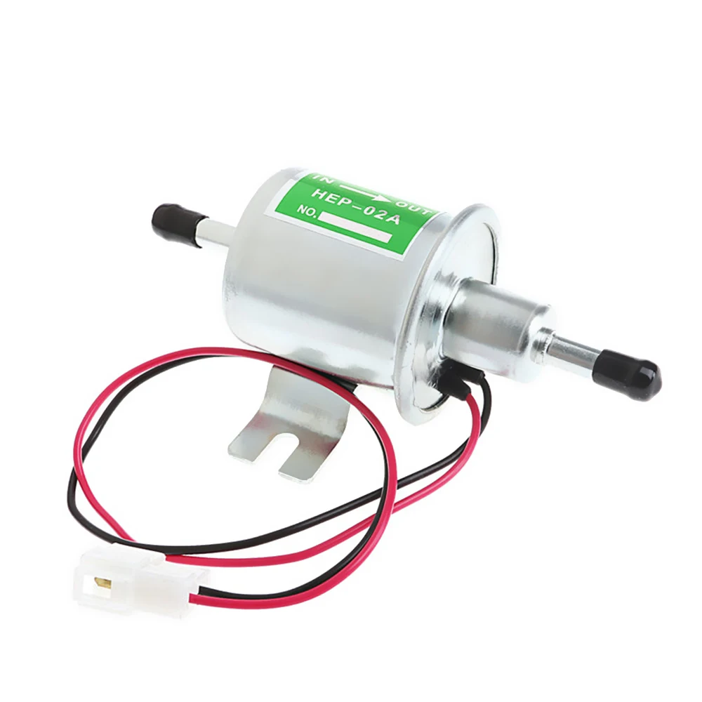 Universal Metal Solid Gasoline Petrol 12V Inline Vehicle Electric Fuel Pump HEP-02A Low Pressure for Nissan Mazda Toyota | Автомобили и