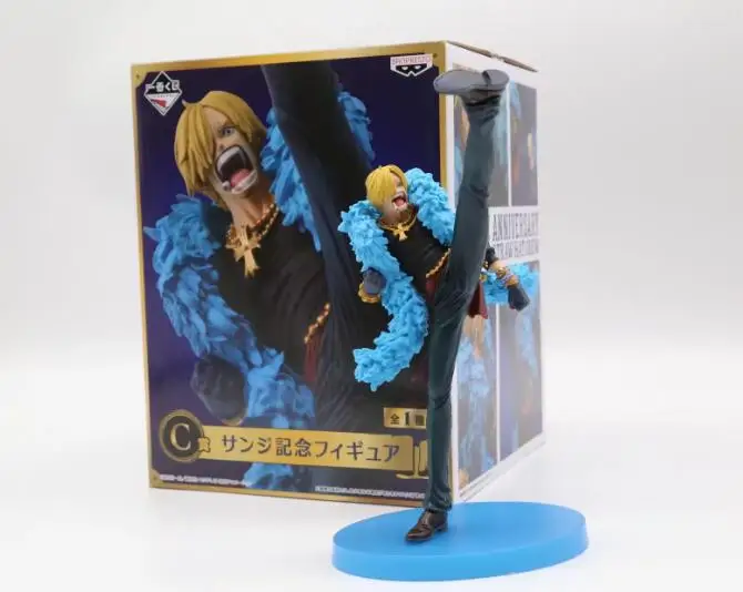 Sanji Аниме Одна деталь 20th юбилей Луффи Санджи Чоппер Фрэнки Брук Усопп ZORO Nami Робин Экшн фигурки игрушки - Цвет: Sanji