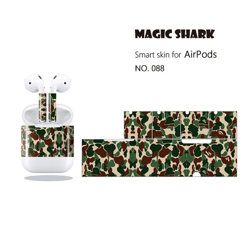 Magic Shark новый модный камуфляжный чехол в стиле милитари для Apple Airpods 19 типов 087-105 2019