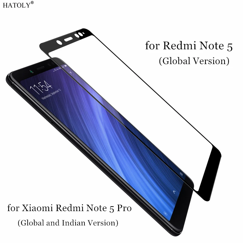 2 шт. закаленное стекло для Xiaomi Redmi Note 5 Pro защита экрана полное покрытие пленка