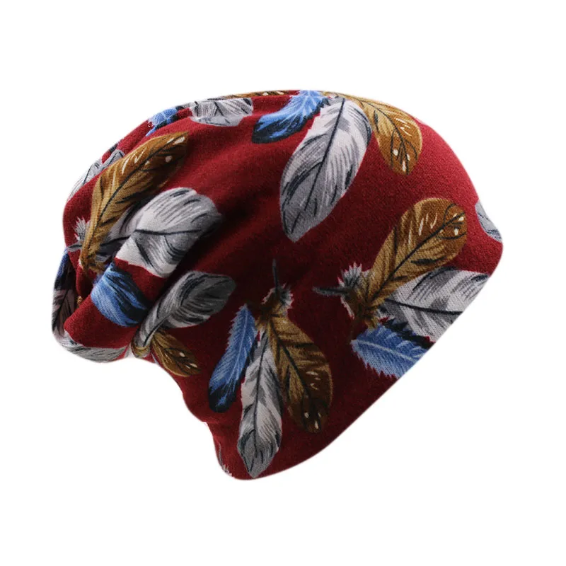 Красный Miaoxi Модные женские осенние шапки бини 2 б/у, вязаные шапки Gorros в стиле хип-хоп, 4 цвета, женские шапки для взрослых - Цвет: Красный