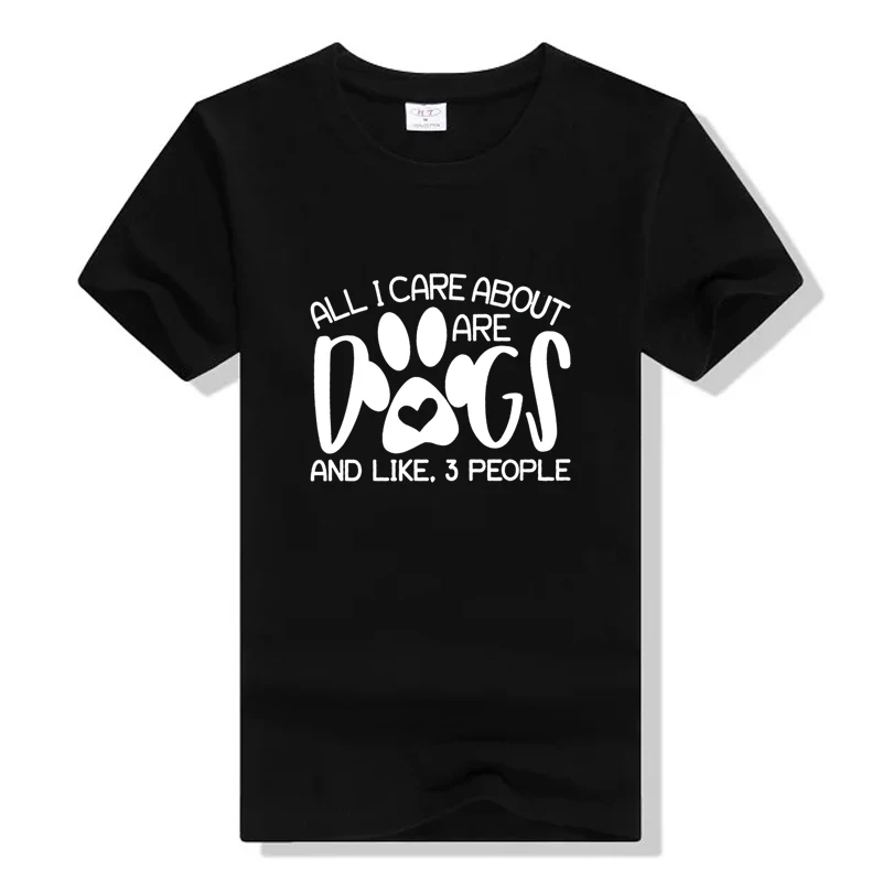 

All I Care About Are Dogs t-shirt Dog Mom Funny Paw Graphic Women Fashion Grunge Tumblr Aesthetic Shirt Casual Goth Tee Art Tops