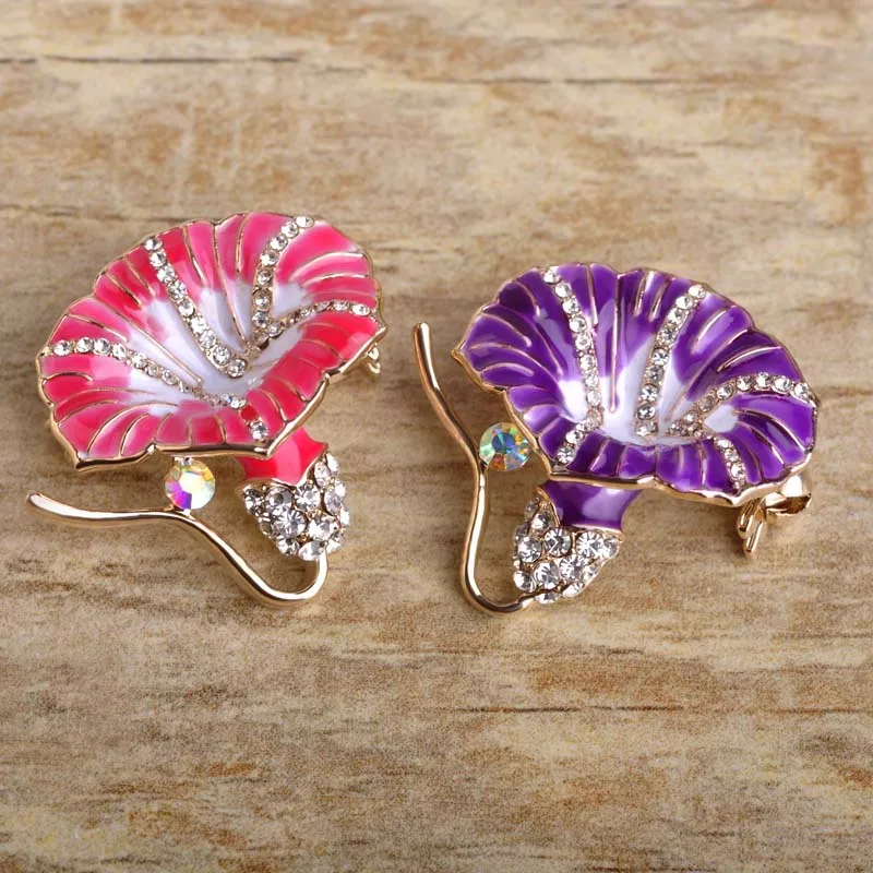 Funmor изысканная искусственная эмаль растения ювелирные изделия женское пальто