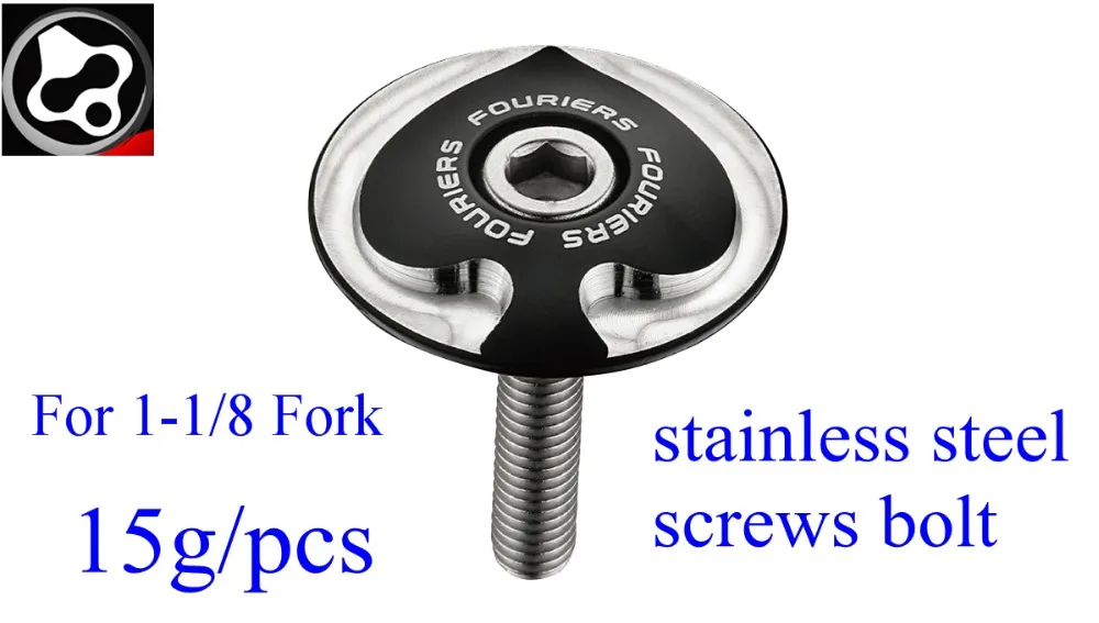 

FOURIERS Bike Stem Top Cap with Screw Poker Logo For 28.6mm 1-1/8" Steerer Fork Tube s Headset Cover Bicycle Parts