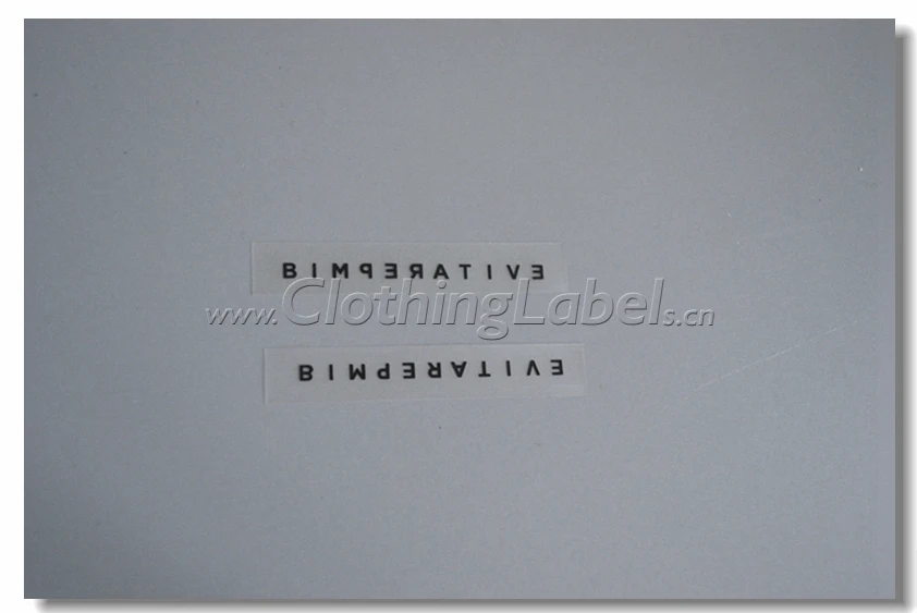 

Пользовательские термополиуретановые печатные этикетки для одежды, ярлык с названием бренда с высоким качеством, полупрозрачный цвет