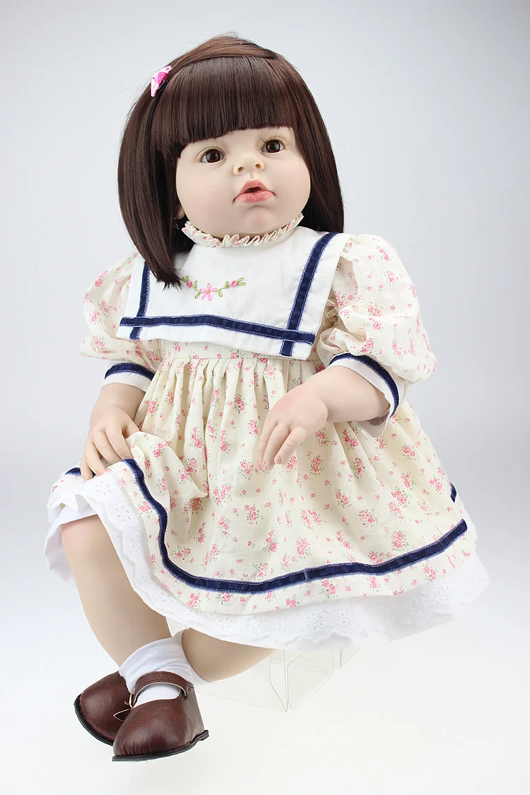 

70cm Silicone Vinyl Reborn Baby Doll Big Size Baby Reborn toddler 1 year baby real Doll Toy Clothing Model Brinquedos