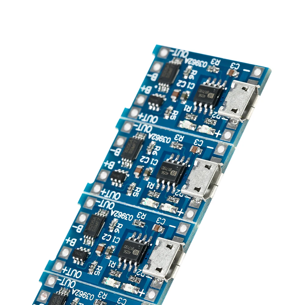 5 шт. в 1 А зарядка литиевой батареи Micro USB 18650 + Защитная печатная плата модуль