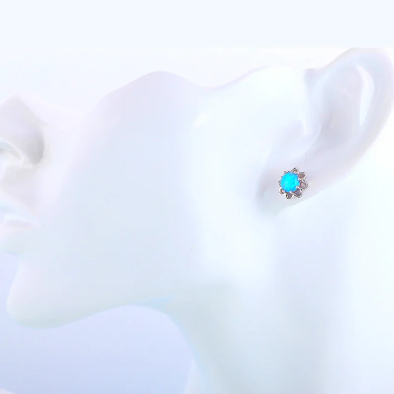 Ayowei дешевые модные ювелирные изделия Синий огненный опал Звезда Дизайн 925