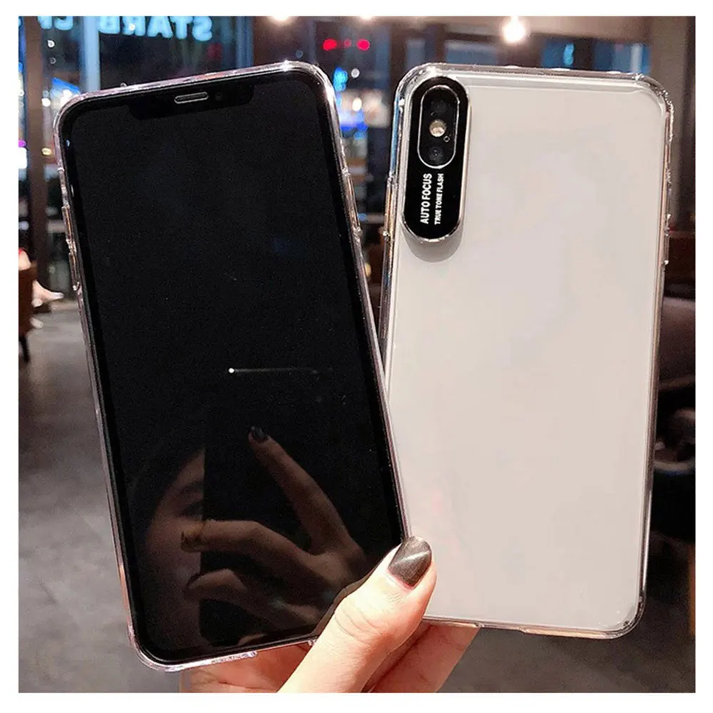 KISSCASE Clear Hard Case For iPhone 7 8 Plus XS Max XR X Metal Camera Protection 6S 6 Funda Coque |
