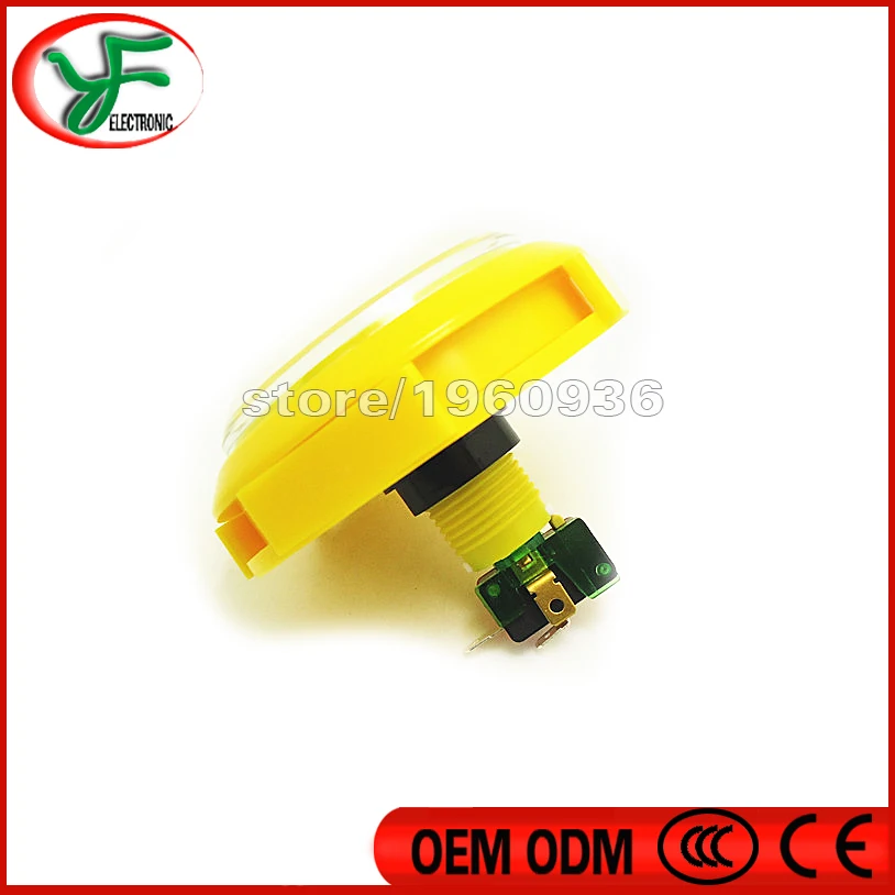 2 pcs/lot of PC material100mm lighted button Illuminated round Push Button with microswitch for arcade game machine | Спорт и