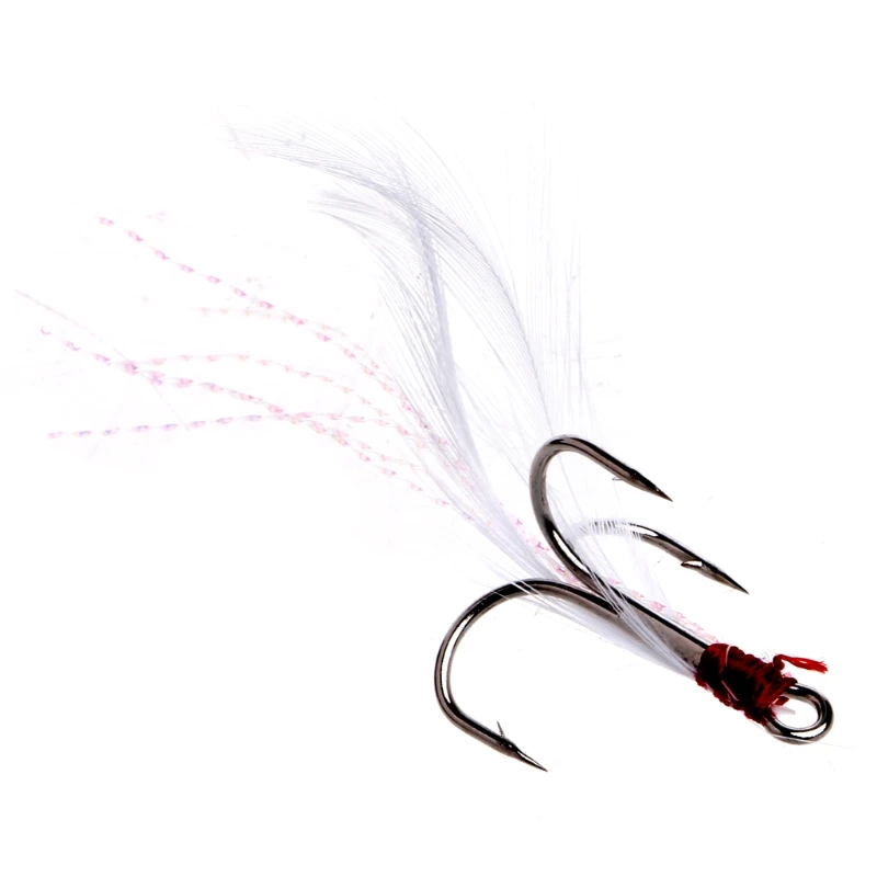 Новинка яркие тройные Крючки повышенной прочности 4 #6 # три крючка для ловли рыбы