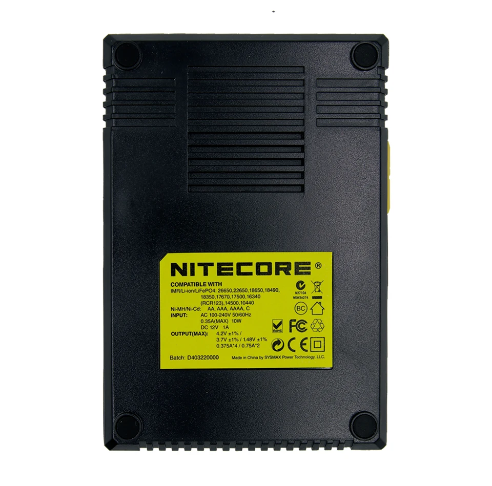 Оригинальное Nitecore D4 зарядное устройство с ЖК-дисплеем интеллектуальное зарядное устройство Li-Ion 18650 14500 17670 18490 17500 AAA 12 в зарядное устройство