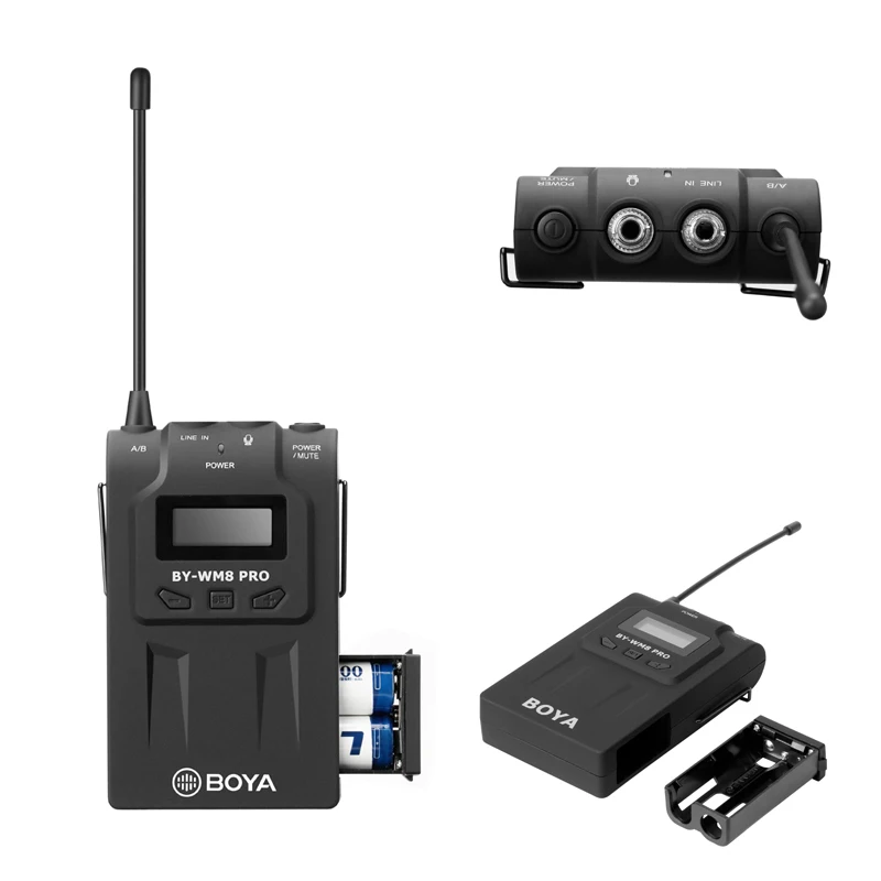 Оригинальный BOYA BY-WM8 UHF Двухканальный беспроводной микрофон Lavalier система для