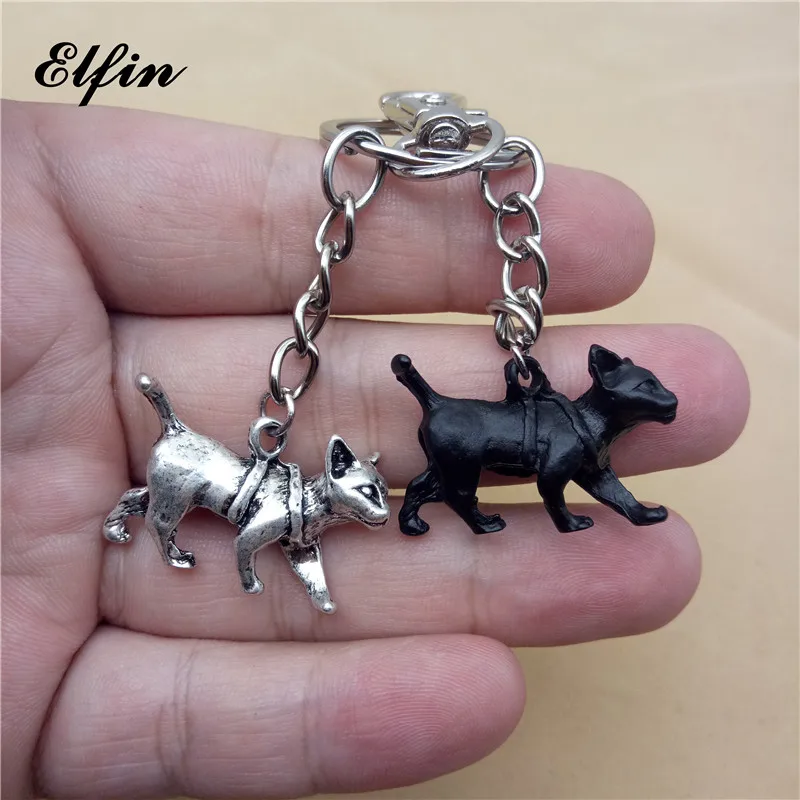 Модные 3D винтажные брелки Elfin в стиле ретро кошка животные памятные ювелирные изделия брелки|cat key ring|fashion ringkey