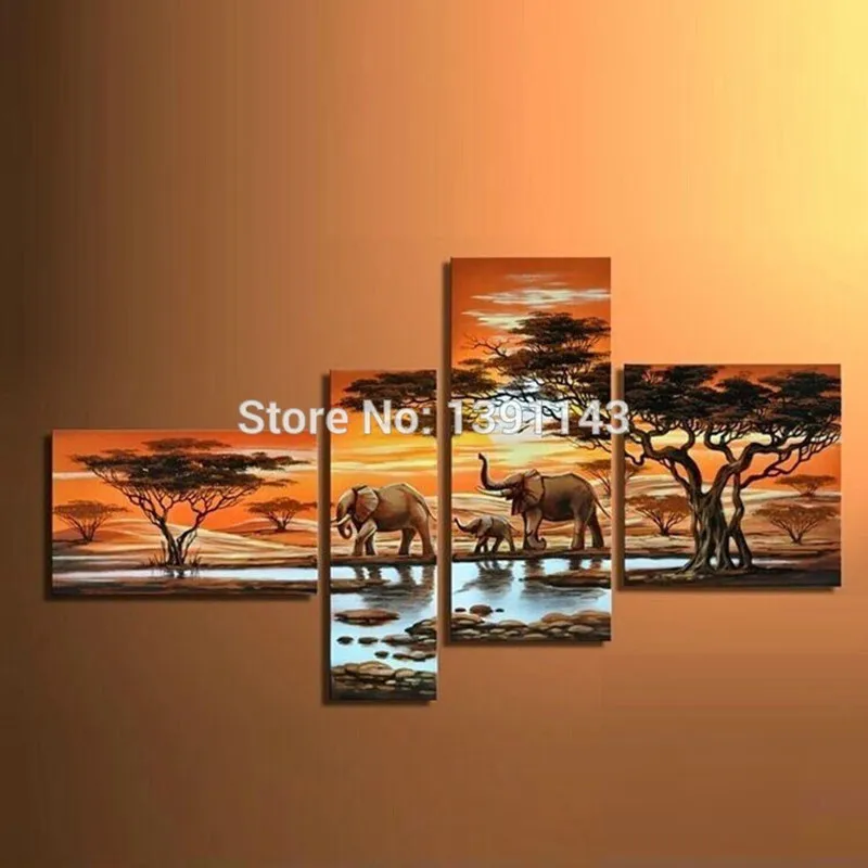

Real Rushed Kits Needlework Diy Diamond Painting Elephant Family Scenery Resinstone Square Full Embroidery Stitch Free Shipping
