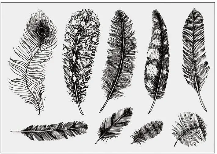 Перо прозрачный штамп прозрачная печать для DIY скрапбукинга/изготовления карт C517