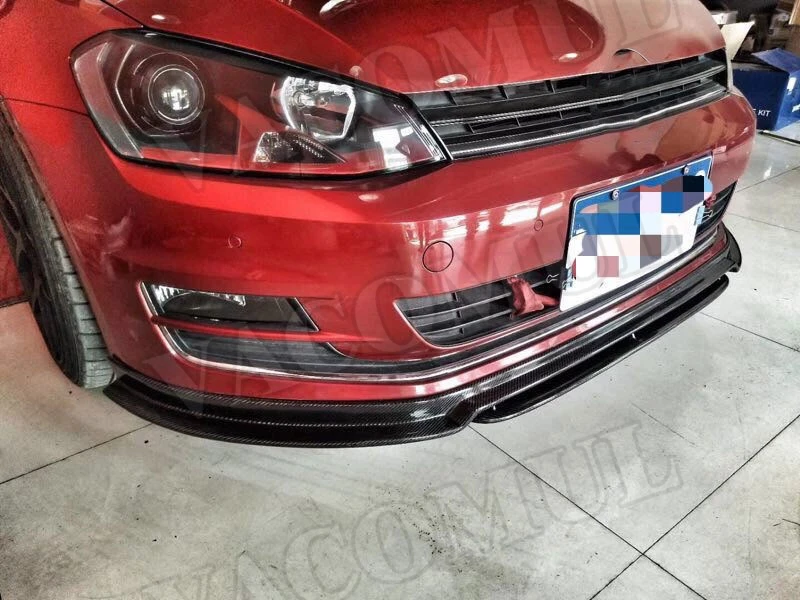 MK7 углеродное волокно передний бампер спойлер для Volkswagen Golf 7 VII R Rline хэтчбек не