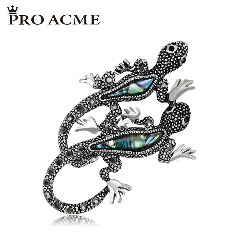 Pro acme пара ушка В виде ракушки Gecko Броши для Для женщин Винтаж брохес Булавки