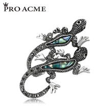 Pro acme пара ушка В виде ракушки Gecko Броши для Для женщин Винтаж
