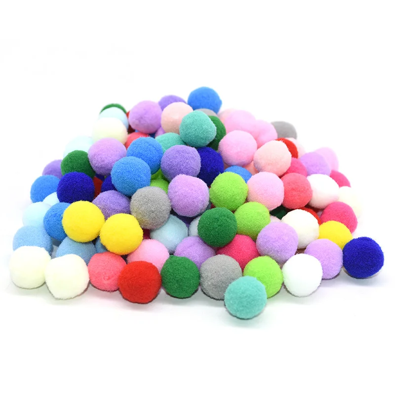 100 шт. 10/15/20/25 мм Мини пышная Нижняя Pom Poms помпонами ручной работы для детей игрушки свадебный Декор DIY товары для шитья и рукоделия