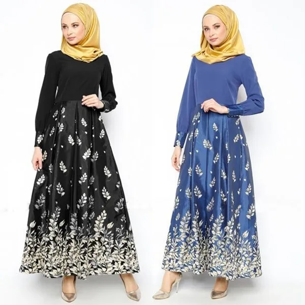 Caftan Adult Formal Jilbabs And Abayas Hot Sale Muslim Women Dress Pictures Robe Musulmane 2017 Turkey Print National New Abaya |