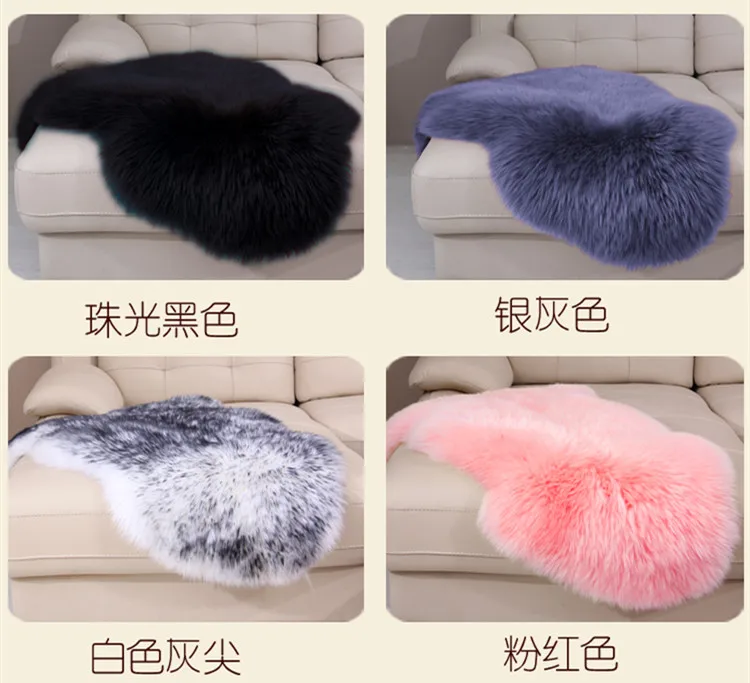 Natural sheepskin wool carpet sofa living room bedroom fluffy rug chair floor mat soft fur rug baby home Decorative customized