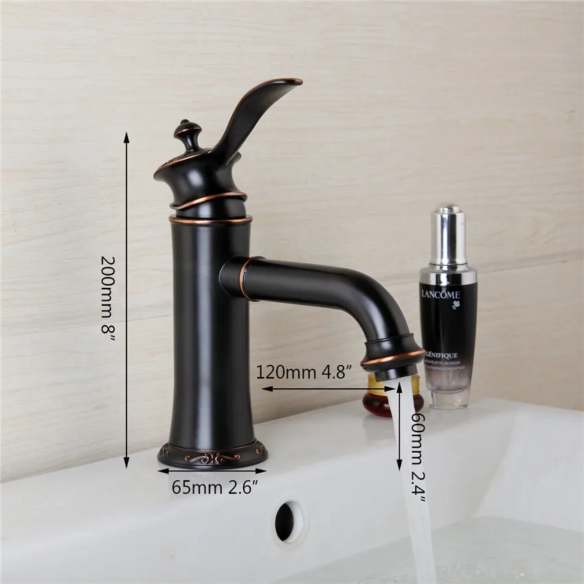 KEMAIDI современный смеситель для раковины ванной комнаты кран масло бронзовая