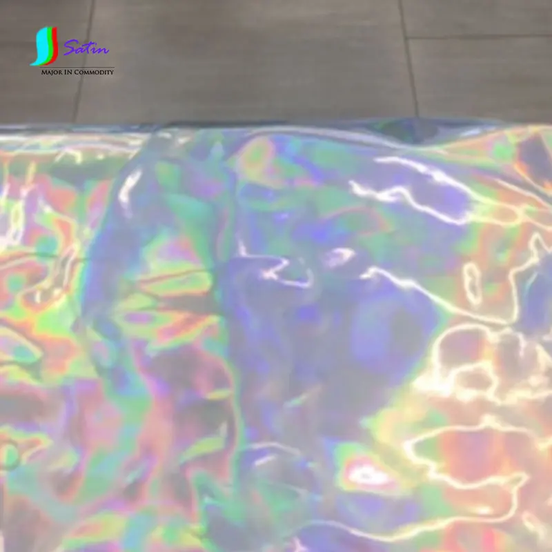 Модная Серебристая градиентная симфоническая Лазерная полиуретановая ткань
