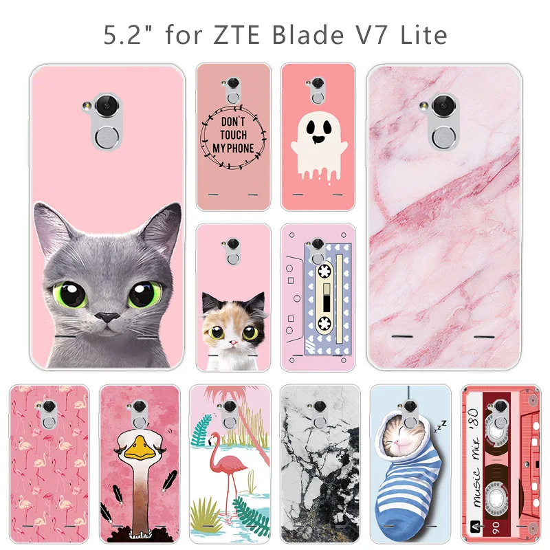 Для ZTE Blade V7 Lite розовый чехол для телефона прозрачные мягкие силиконовые чехлы 5 0