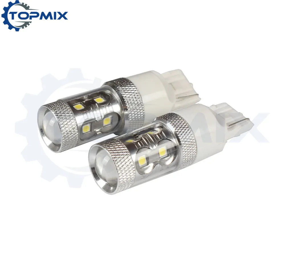 2шт 12 SMD 60W светодиодный Белый T20 7440 W21W WY21W Автомобильный задний фонарь тормозной