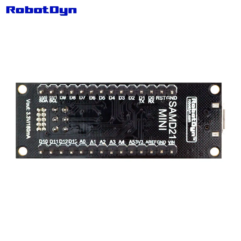 SAMD21 M0 Mini. 32 битный процессор ARM Cortex ядро. Спаянные штифты. Совместимость с Arduino Zero M0.