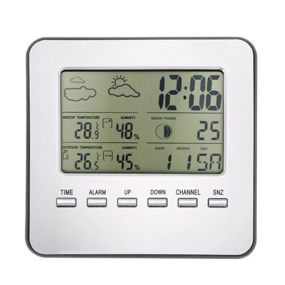 Беспроводной ЖК-цифровой термометр гигрометр для помещений и улицы Метеостанция