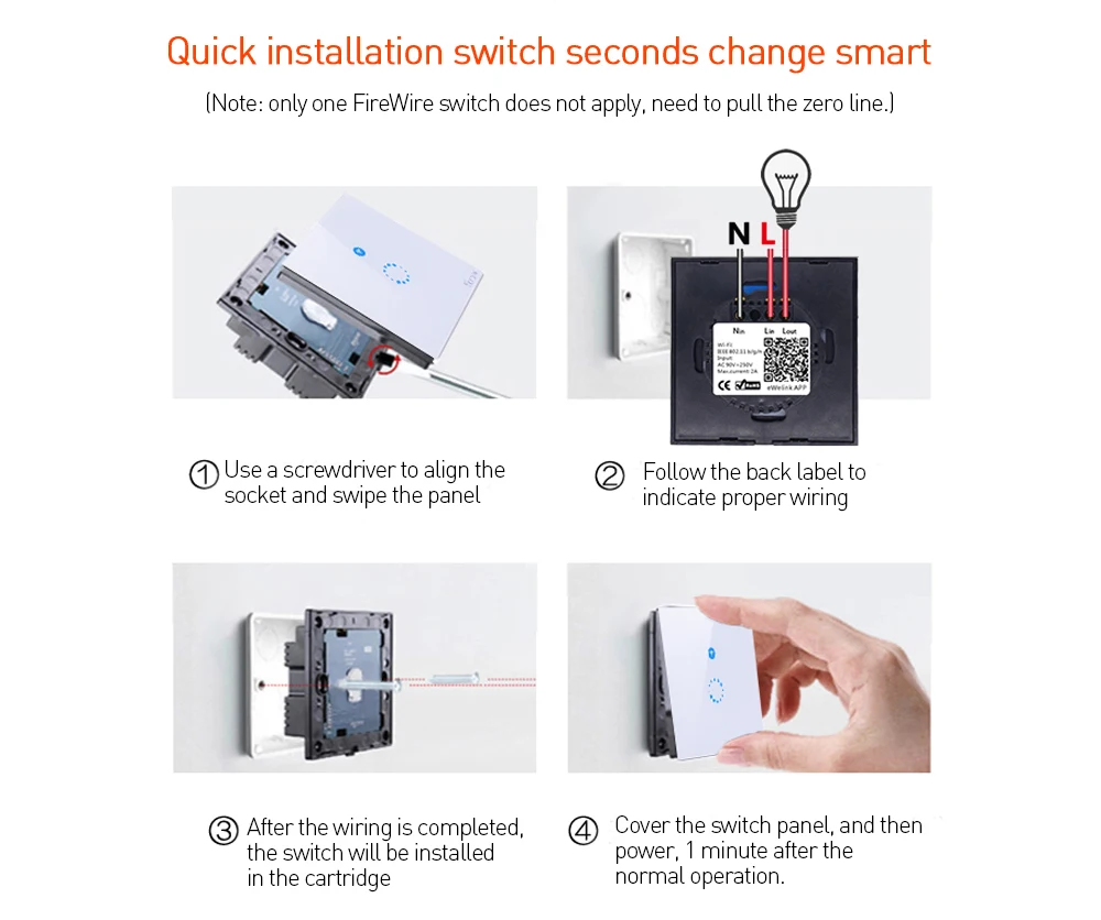 SONOFF Wifi умный настенный выключатель ЕС стеклянная панель сенсорный светильник Led 1 комплект беспроводной пульт дистанционного управления реле таймер розетка Google Home