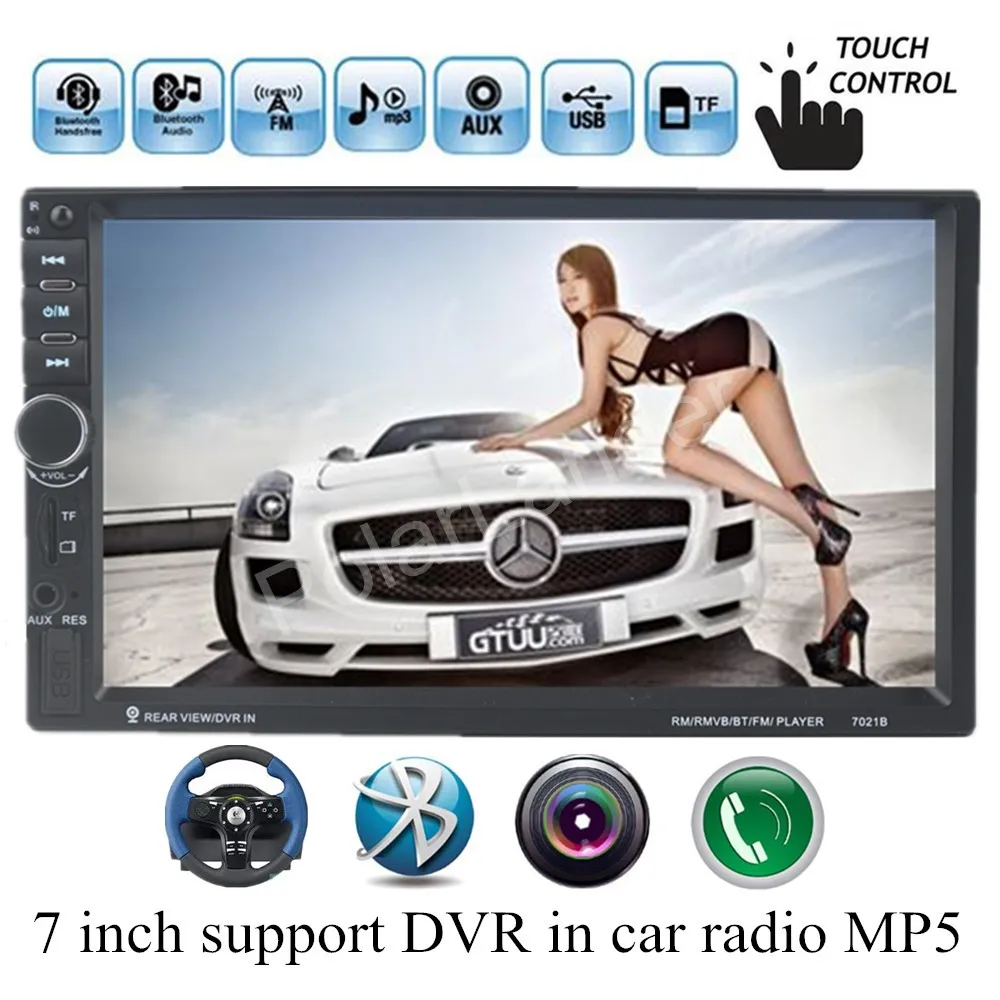 2Din Зеркало Ссылка экран Bluetooth 10 языков автомобильное радио зеркало для телефона
