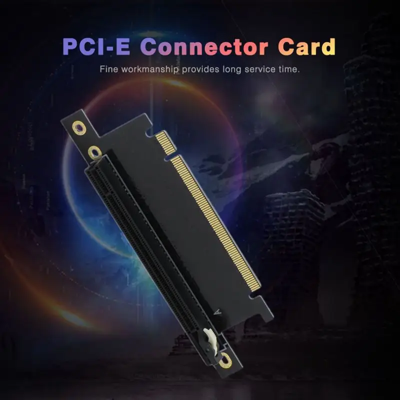 PCI-E удлинительная карта 90 градусов с прямым углом вперед и назад переходная