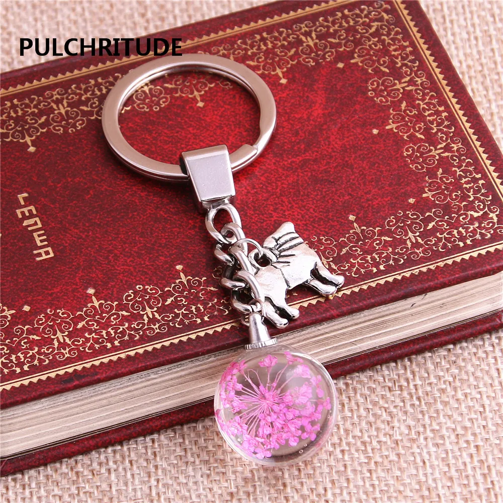 PULCHRITUDE 2 шт./лот металлический брелок хрустальный стеклянный шар кулон с