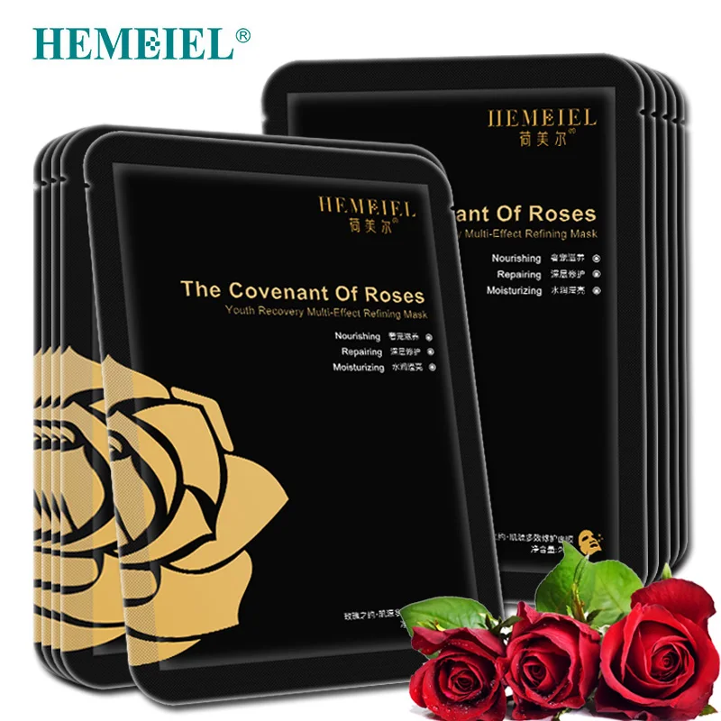Маска для лица HEMEIEL Nature Rose увлажняющая питательная отбеливающая маска сужения